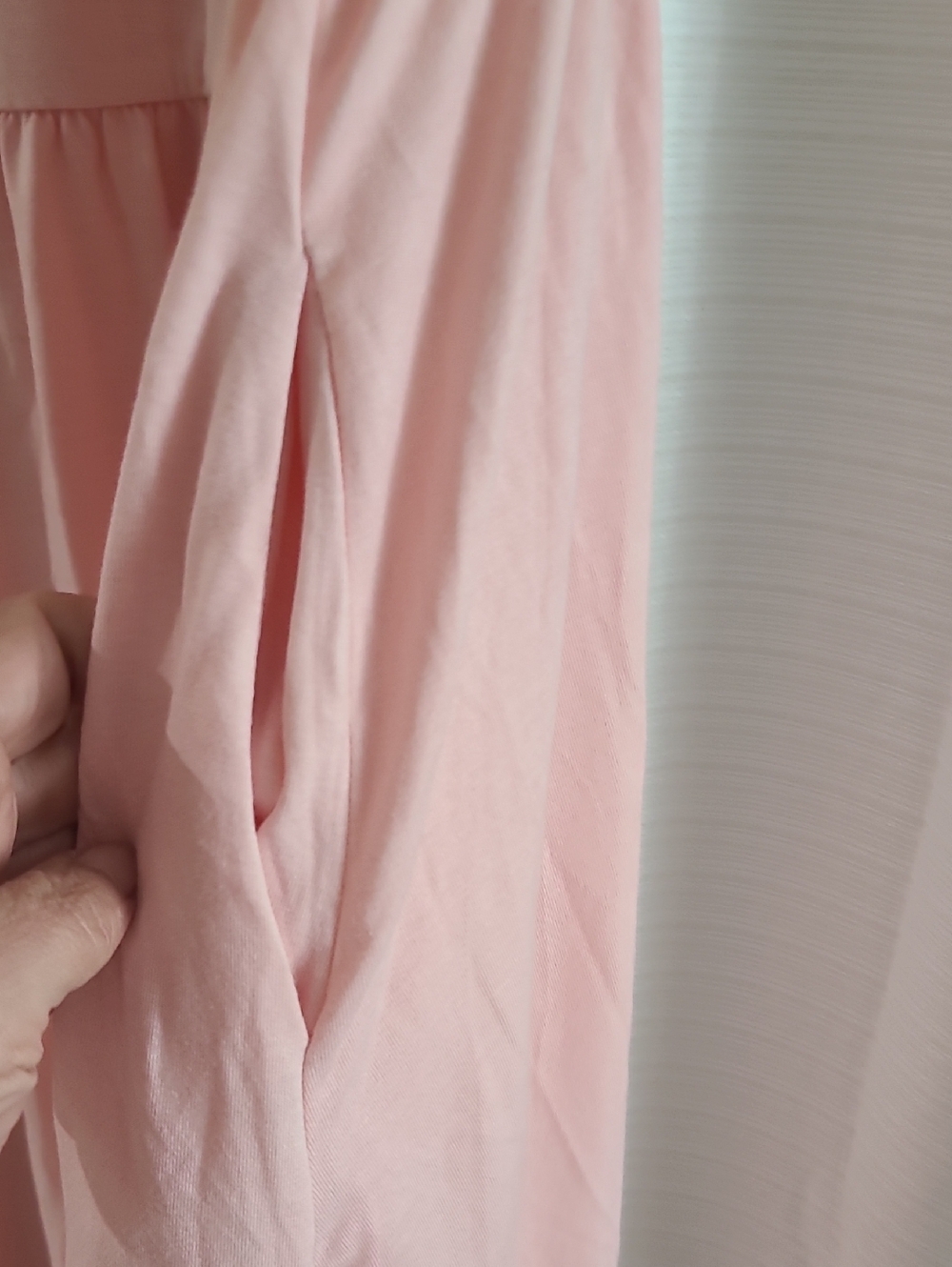 Soft Pink Short Sleeve Scoop Neck Dress - Picture 4 of 4